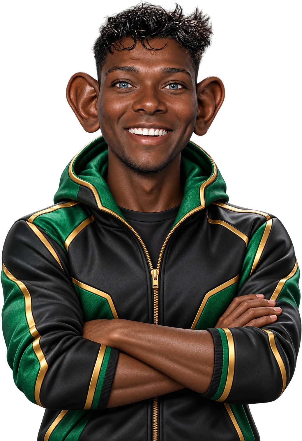 Mascote oficial da $$P Society de braços cruzados